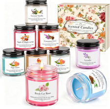 Luxury 9 Pack Scented Candles – Aromatherapy Home Gift Set for Woman, 300H Burn
