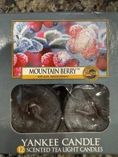 VERY RARE Yankee Candle Box Of MOUNTAIN BERRY Tea Lights!  Only Box On eBay!