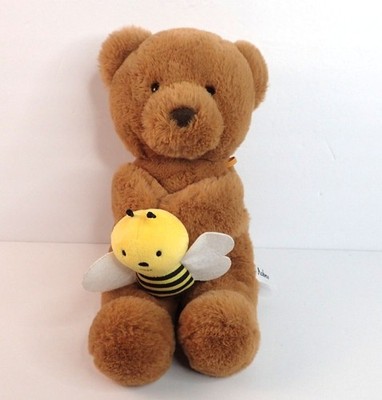 Aurora Brown Bear Asher Holding Bee Soft Plush Stuffed Animal Toy Flower Gift
