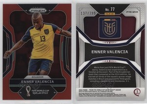 2022 Panini Prizm World Cup Qatar Red Prizm /399 Enner Valencia #77