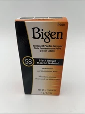 Brand NEW Bigen 58 Black Borwn Permanent Powder Hair Color