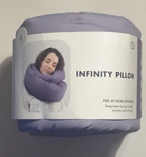 Infinity Pillow - Home Travel Soft Neck Scarf Support Sleep (Purple)