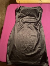 Windsor String Strap Short Satin Dress Large