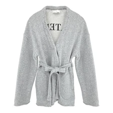 SPIRITUAL GANGSTER Grateful Embroidered Wrap Kimono Sweatshirt XS