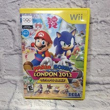 Mario & Sonic London 2012 Olympic Games Wii Complete CIB Tested Working