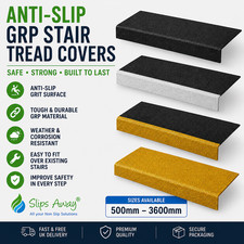 Anti Slip Stair Tread Step Covers Heavy Duty Black White Yellow 500mm - 3600mm