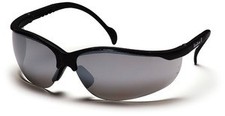 Pyramex SB1870S Venture II Safety Glasses Black Frame w/Silver Lens 12 Pair 