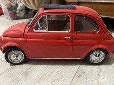 Modellino automobile Fiat nuova500 1:7 Hachette anni '60 rossa CON 2 VOLUMI