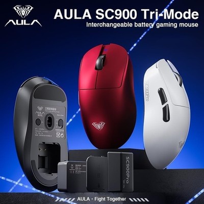 AULA SC900 Pro Wireless Gaming Mouse, 26000 DPI, 650IPS, PAW3950 Sensor, 62g