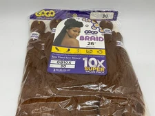 GOGO Braid 10X 26" Pre Stretched Hair Color 30 Super Value Pack Easy Braiding