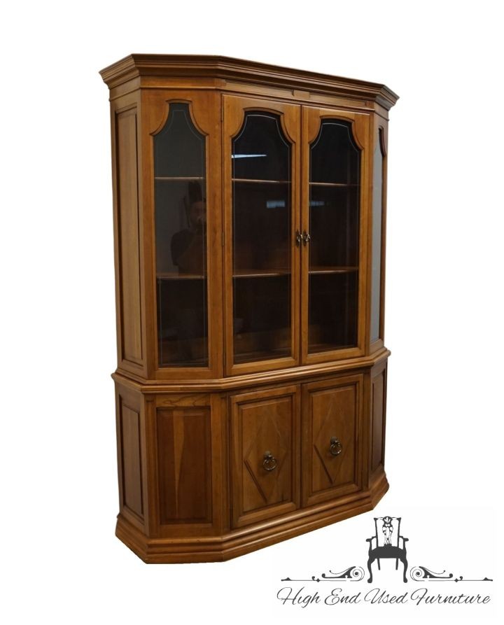 ◇◇ RETRO ビンテージ チャイナキャビネット B ◇◇ DAVIS CABINET Co. Adriano Cherry Italian Neoclassical Tuscan Style