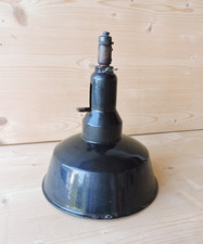 alte Deckenlampe Lampe / Email Emaille Siemens /Industrial Art Deco Bauhaus