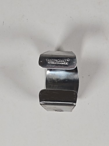 Custom Craft Stainless Napkin Rings Set Of 8 With Initial Monogram “W” Or “M” - Picture 3 of 8