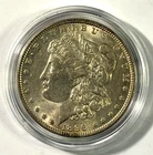 1896 Morgan Silver Dollar, AU/BU! in US Mint Plastic Holder, Free Shipping!
