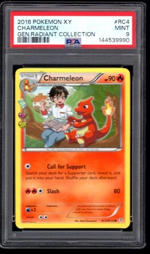 2016 POKEMON XY CHARMELEON GEN. RADIANT COLLECTION RC4/RC12 PSA 9 MINT