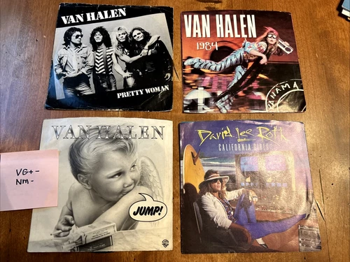 LOT OF 4 Van Halen ROTH 45 RPM Panama/ pretty woman/ jump /California VG++-NM-