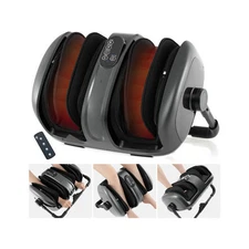 Foot and Calf Massager with Heat for Blood Circulation Pain Relief-Gray - Color: