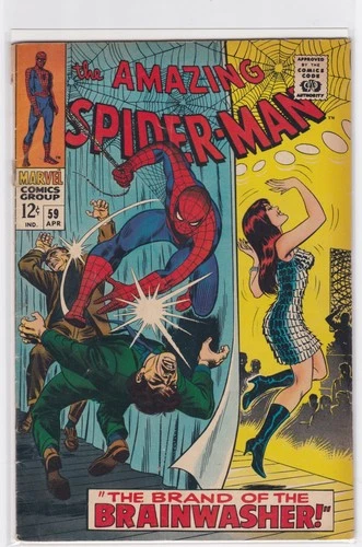 Amazing Spider-Man #59 Raw VG 1st Cover App M.J. Vintage Marvel Comic 1968 WOW!