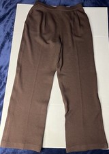 Vintage St. John Collection Made In USA Knit Brown Pants Size 10