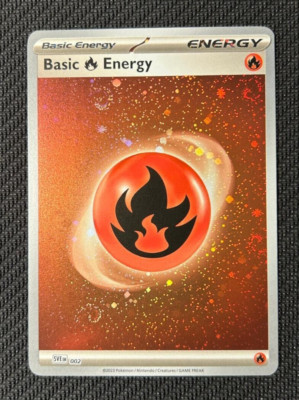 Pokémon TCG Cosmos Holo Fire Energy SVE EN 002 FOUR SWIRLS NM-MINT