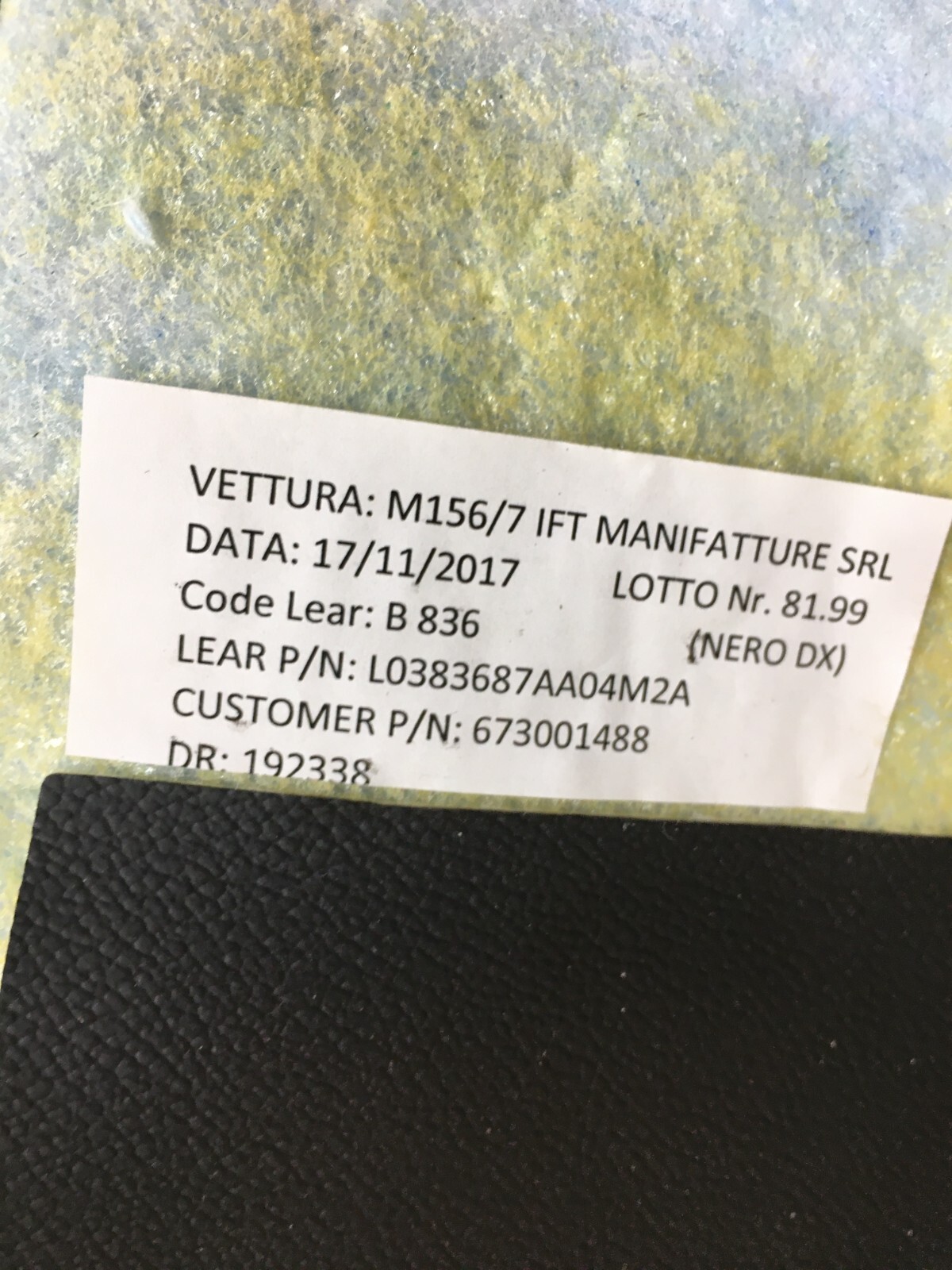 14-20 Maserati Quattroporte Ghibli M156 M157 Front Right seat seatback panel OEM