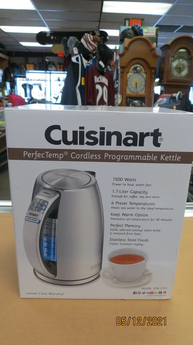 Cuisinart PerfecTemp Cordless Programmable Electric Tea Kettle +