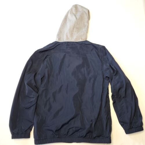 NWT Sz 7-8 Gymboree Everyday Allstar Hooded Windbreaker Jacket Navy Gray - Picture 4 of 4
