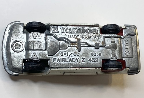 Tomica No.6 432 1/60 Nissan Datsun Fairlady 240 Z Made in Japan White Red Inter - Picture 12 of 12