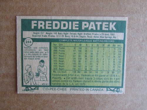 1977 O-PEE-CHEE OPC BASEBALL KARTE EINZEL VERVOLLSTÄNDIGEN SIE IHR SET SIE WÄHLEN AKTUALISIERT 8/20 - Bild 290 von 312