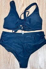 Women's 2-Piece Bikini Set Black Size Large