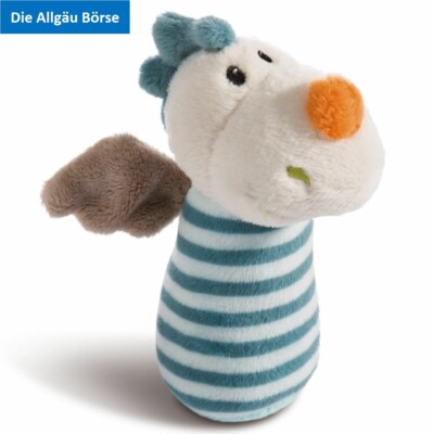 My first Nici 43702 Mini Greifling Drache m. Rassel 12cm hellblau Plüsch Neu