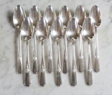 11 Holmes  Edwards Inlaid IS Silver Plate Youth 6 1/4 inch Teaspoons