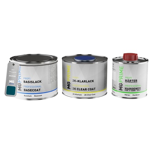 Kit Vernice Spray TRISTARcolor Per Peugeot EXZ Noir Caldera Nacre: Base + Trasparente Lucido 400ml