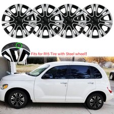 15 Set Of 4 Hubcaps Wheel Covers Fits R15 Steel Wheel For Chrysler Pt Cruiser