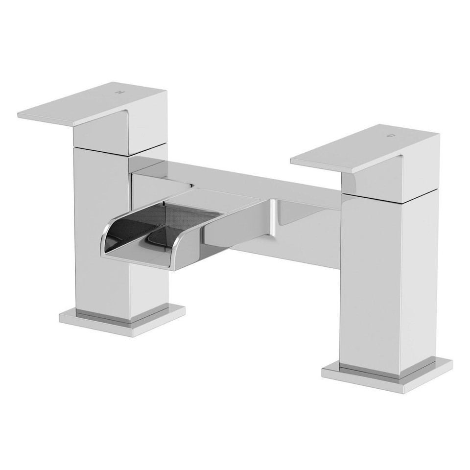 Complete Bathroom Suite LH L Shaped Bath Toilet Vanity Basin Taps ...