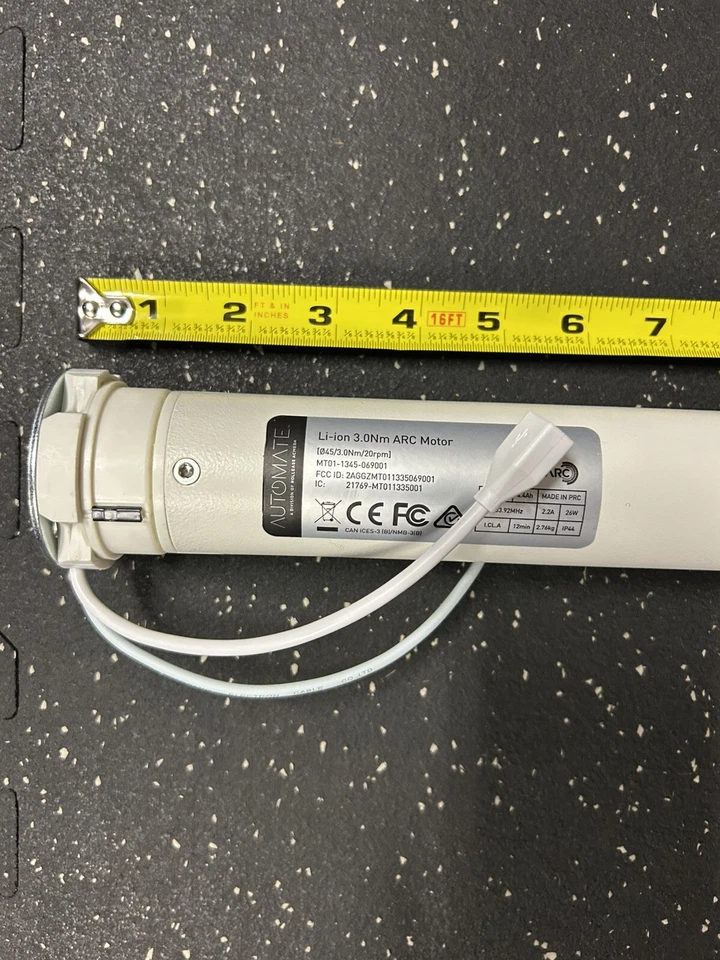 Motor ARC Rollease Automate Li-ion 3,0 Nm MT01-1345-069001 recargable 5 V CC Foto 2 de 4
