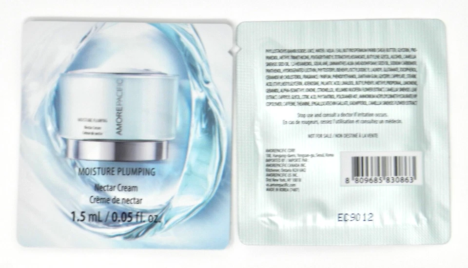 Amore Pacific Moisture Plumping Nectar Cream Samples 1.5 mL /0.05 oz Set of 24 - Image 2 of 3