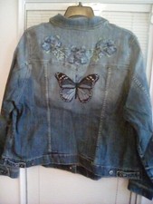 Nwt Torrid Plus Size 4x Denim Butterfly Trucker