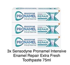 Image of 3X Sensodyne Pronamel Intensive Enamel Repair Toothpaste 75ml