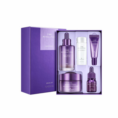 [MISSHA] Time Revolution 5X Night Repair 2 Set - 1Set (5 items) / Free Gift