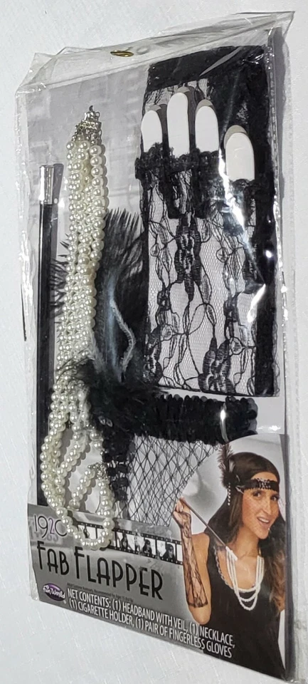 Kit de Disfraz Fab Flapper Gatsby Años 20, Nuevo Foto 2 de 4