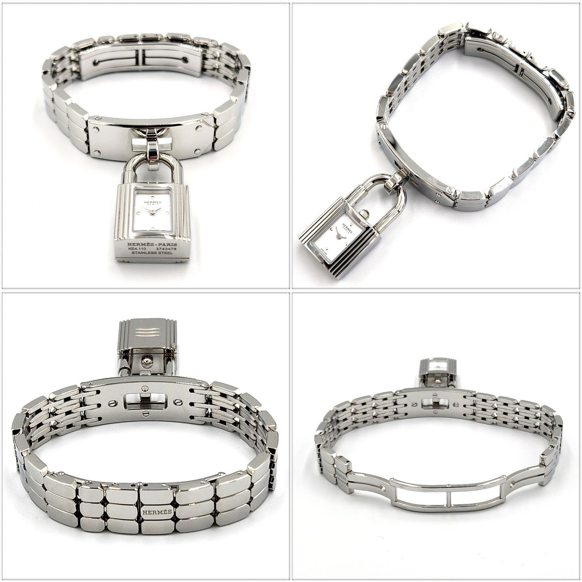 HERMES KE4.110.32 レディースウォッチ Hermes Kelly Watch Ke4.110 White Dial Stainless Steel Ladies