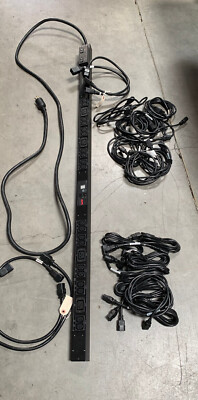 APC AP7841 METERED RACK PDU ZERO U SERVER RACK 30A 4xC19 20xC13 W/Cables