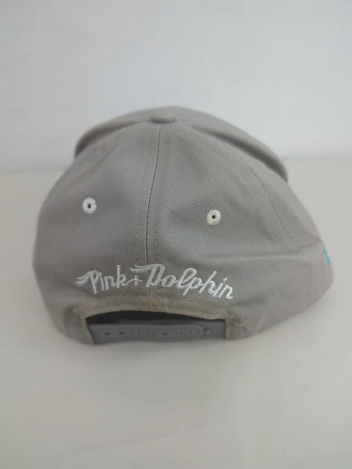 Rosa + Delfín "NuNu" Gris Sombrero Gorra de Pelota Snapback Dolphin Wave Logo  Foto 3 de 4