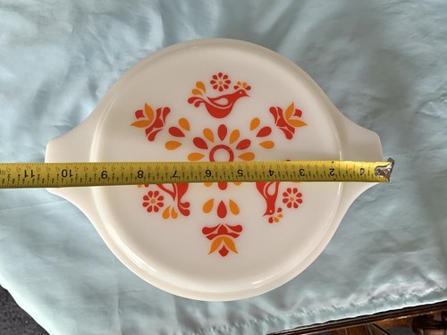Vintage Pyrex Friendship Casserole Dish 2.5 Quart 475-B + Lid Red Birds Lovely! - Picture 3 of 14