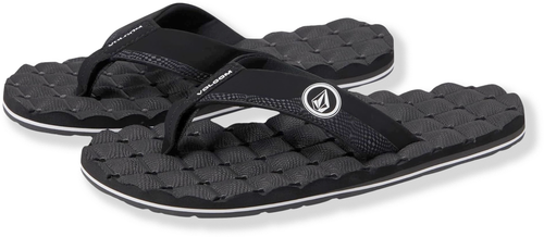 Volcom Recliner Sandals - NWT Mens Size 11 Black / White - #46743-FL8