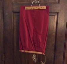 Vintage Comfort Stretch Levis, Women  s 18W Pleated Pants, Red, Belt, NWT