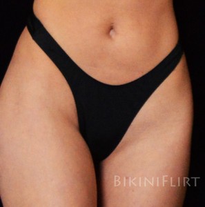 black thong swim bottoms