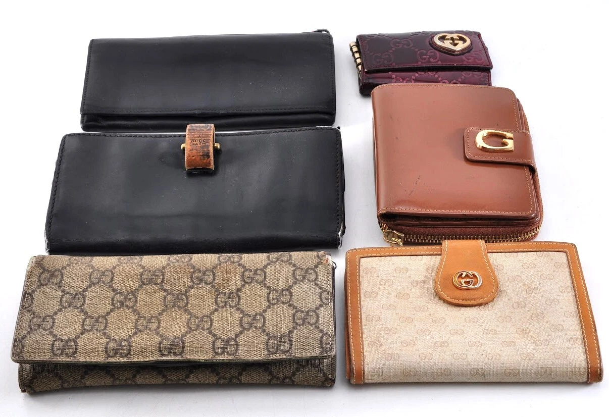 GUCCI Shima GG Supreme Portefeuille Long, Portefeuille Pliable, Étui à Clé Lot de 6 Pièces 7J12005