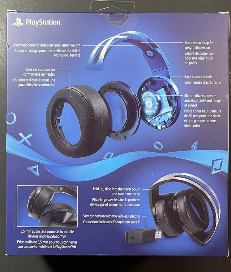 Casque pour console Sony Casque PS4 sans fil Platinum